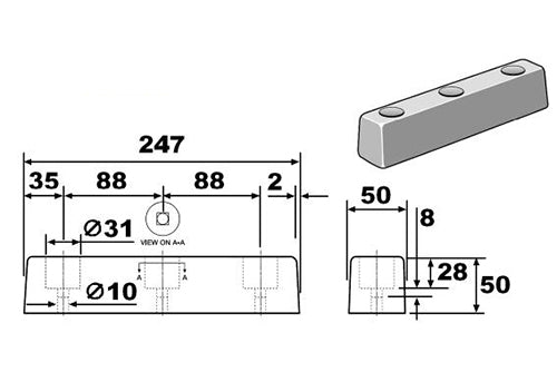 RB1022 Rubber Vehicle Bumper