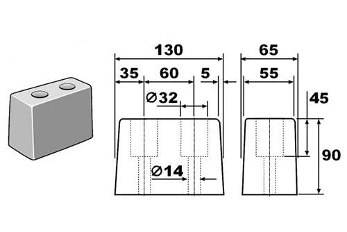 RB130 Rubber Vehicle Bumper