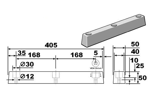 RB1622 Rubber Vehicle Bumper