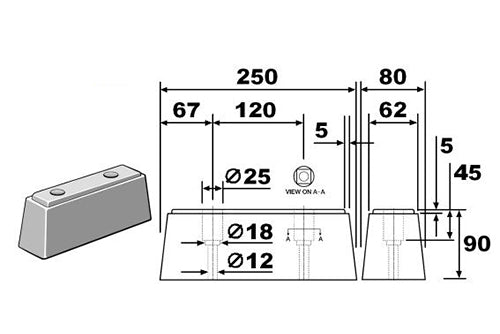 RB250 Rubber Vehicle Bumper