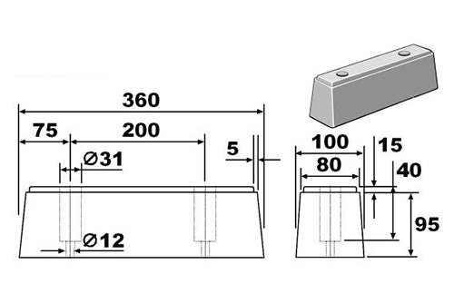 RB360 Rubber Vehicle Bumper
