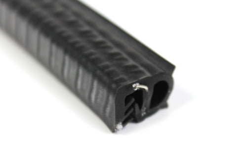 SE1229 Clip On Black Silicone U Channel
